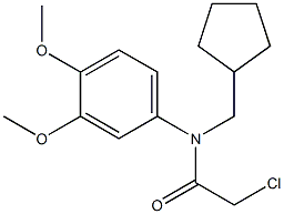 2-chloro-N-(cyclopentylmethyl)-N-(3,4-dimethoxyphenyl)acetamide 구조식 이미지