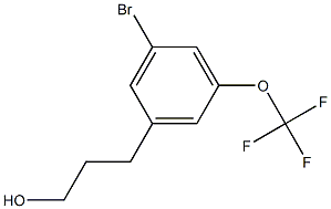 3-(3-bromo-5-(trifluoromethoxy)phenyl)propan-1-ol 구조식 이미지