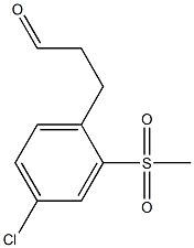 3-(4-chloro-2-(methylsulfonyl)phenyl)propanal Structure