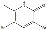 3,5-dibromo-6-methylpyridin-2(1H)-one 구조식 이미지