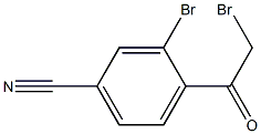 3-bromo-4-(2-bromoacetyl)benzonitrile Structure