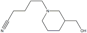 5-(3-(hydroxymethyl)piperidin-1-yl)pentanenitrile 구조식 이미지