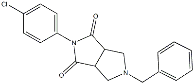 5-benzyl-2-(4-chlorophenyl)-tetrahydropyrrolo[3,4-c]pyrrole-1,3(2H,3aH)-dione 구조식 이미지