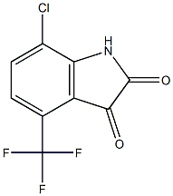7-CHLORO-4-(TRIFLUOROMETHYL)-1H-INDOLE-2,3-DIONE 구조식 이미지