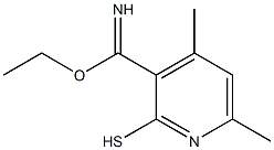 ethyl 2-mercapto-4,6-dimethylpyridine-3-methanimidate Structure