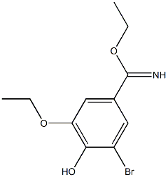 ethyl 3-bromo-5-ethoxy-4-hydroxybenzimidate 구조식 이미지