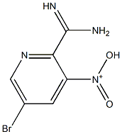 N-(5-bromo-2-carbamimidoylpyridin-3-yl)-N-oxohydroxylammonium Structure