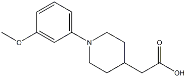 2-(1-(3-methoxyphenyl)piperidin-4-yl)acetic acid Structure