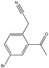 2-Acetyl-4-bromophenylacetonitrile 구조식 이미지