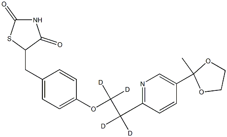 5-[4-[2-[5-(2-Methyl-1,3-dioxolan-2-yl)-2-pyridinyl]ethoxy-d4]benzyl]-2,4-thiazolidinedione Structure