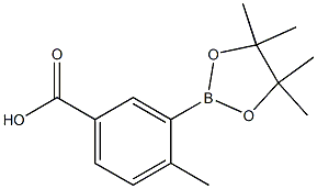 4-Methyl-3-(4,4,5,5-tetramethyl-1,3,2-dioxaborolan-2-yl)benzoic acid 구조식 이미지