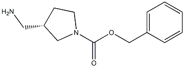 (S)-1-Cbz-3-aminomethylpyrrolidine 구조식 이미지