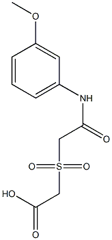 ({2-[(3-methoxyphenyl)amino]-2-oxoethyl}sulfonyl)acetic acid 구조식 이미지