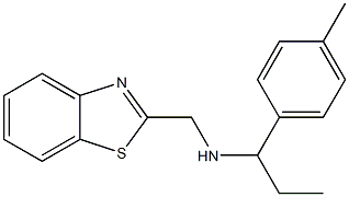 (1,3-benzothiazol-2-ylmethyl)[1-(4-methylphenyl)propyl]amine 구조식 이미지
