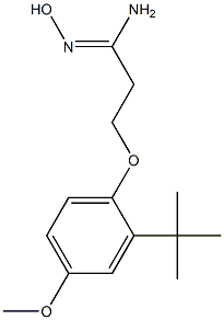 (1Z)-3-(2-tert-butyl-4-methoxyphenoxy)-N'-hydroxypropanimidamide Structure
