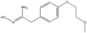 (1Z)-N'-hydroxy-2-[4-(2-methoxyethoxy)phenyl]ethanimidamide 구조식 이미지