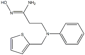 (1Z)-N'-hydroxy-3-[phenyl(thien-2-ylmethyl)amino]propanimidamide 구조식 이미지