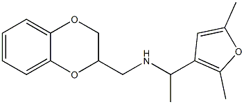 (2,3-dihydro-1,4-benzodioxin-2-ylmethyl)[1-(2,5-dimethylfuran-3-yl)ethyl]amine Structure