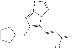 (2E)-3-[6-(cyclopentyloxy)imidazo[2,1-b][1,3]thiazol-5-yl]acrylic acid Structure