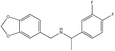 (2H-1,3-benzodioxol-5-ylmethyl)[1-(3,4-difluorophenyl)ethyl]amine Structure
