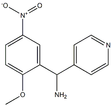 (2-methoxy-5-nitrophenyl)(pyridin-4-yl)methanamine Structure