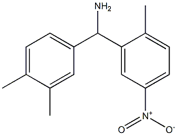 (3,4-dimethylphenyl)(2-methyl-5-nitrophenyl)methanamine Structure
