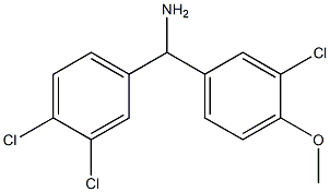 (3-chloro-4-methoxyphenyl)(3,4-dichlorophenyl)methanamine 구조식 이미지