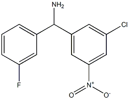 (3-chloro-5-nitrophenyl)(3-fluorophenyl)methanamine Structure