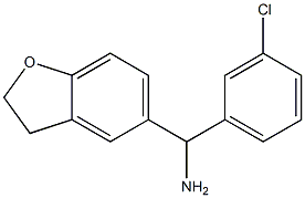 (3-chlorophenyl)(2,3-dihydro-1-benzofuran-5-yl)methanamine Structure