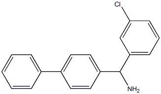 (3-chlorophenyl)(4-phenylphenyl)methanamine Structure