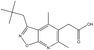 (4,6-dimethyl-3-neopentylisoxazolo[5,4-b]pyridin-5-yl)acetic acid Structure