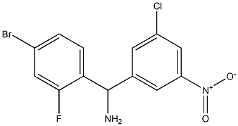 (4-bromo-2-fluorophenyl)(3-chloro-5-nitrophenyl)methanamine 구조식 이미지