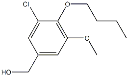 (4-butoxy-3-chloro-5-methoxyphenyl)methanol Structure