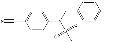 (4-cyanophenyl)-N-[(4-methylphenyl)methyl]methanesulfonamide Structure