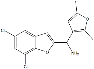 (5,7-dichloro-1-benzofuran-2-yl)(2,5-dimethylfuran-3-yl)methanamine Structure