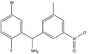 (5-bromo-2-fluorophenyl)(3-methyl-5-nitrophenyl)methanamine 구조식 이미지