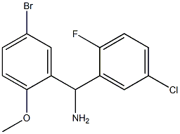 (5-bromo-2-methoxyphenyl)(5-chloro-2-fluorophenyl)methanamine Structure