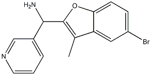 (5-bromo-3-methyl-1-benzofuran-2-yl)(pyridin-3-yl)methanamine 구조식 이미지