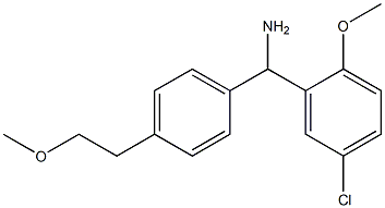 (5-chloro-2-methoxyphenyl)[4-(2-methoxyethyl)phenyl]methanamine Structure