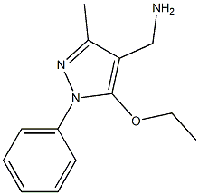 (5-ethoxy-3-methyl-1-phenyl-1H-pyrazol-4-yl)methanamine Structure