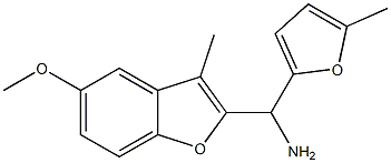 (5-methoxy-3-methyl-1-benzofuran-2-yl)(5-methylfuran-2-yl)methanamine Structure