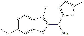 (6-methoxy-3-methyl-1-benzofuran-2-yl)(5-methylfuran-2-yl)methanamine Structure