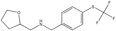 (oxolan-2-ylmethyl)({4-[(trifluoromethyl)sulfanyl]phenyl}methyl)amine Structure