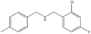 [(2-chloro-4-fluorophenyl)methyl][(4-methylphenyl)methyl]amine Structure