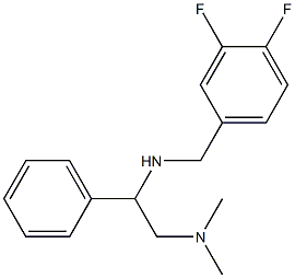 [(3,4-difluorophenyl)methyl][2-(dimethylamino)-1-phenylethyl]amine 구조식 이미지