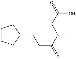 [(3-cyclopentylpropanoyl)(methyl)amino]acetic acid Structure