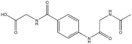 [(4-{[(acetylamino)acetyl]amino}benzoyl)amino]acetic acid Structure