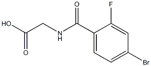 [(4-bromo-2-fluorobenzoyl)amino]acetic acid 구조식 이미지