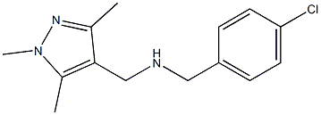 [(4-chlorophenyl)methyl][(1,3,5-trimethyl-1H-pyrazol-4-yl)methyl]amine Structure