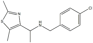 [(4-chlorophenyl)methyl][1-(2,5-dimethyl-1,3-thiazol-4-yl)ethyl]amine Structure